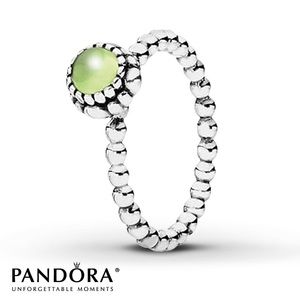 Pandora Peridot Birthstone Ring